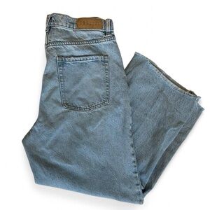 PacSun Cropped Wide-Leg Denim Jeans (Size 30, 100% Cotton)